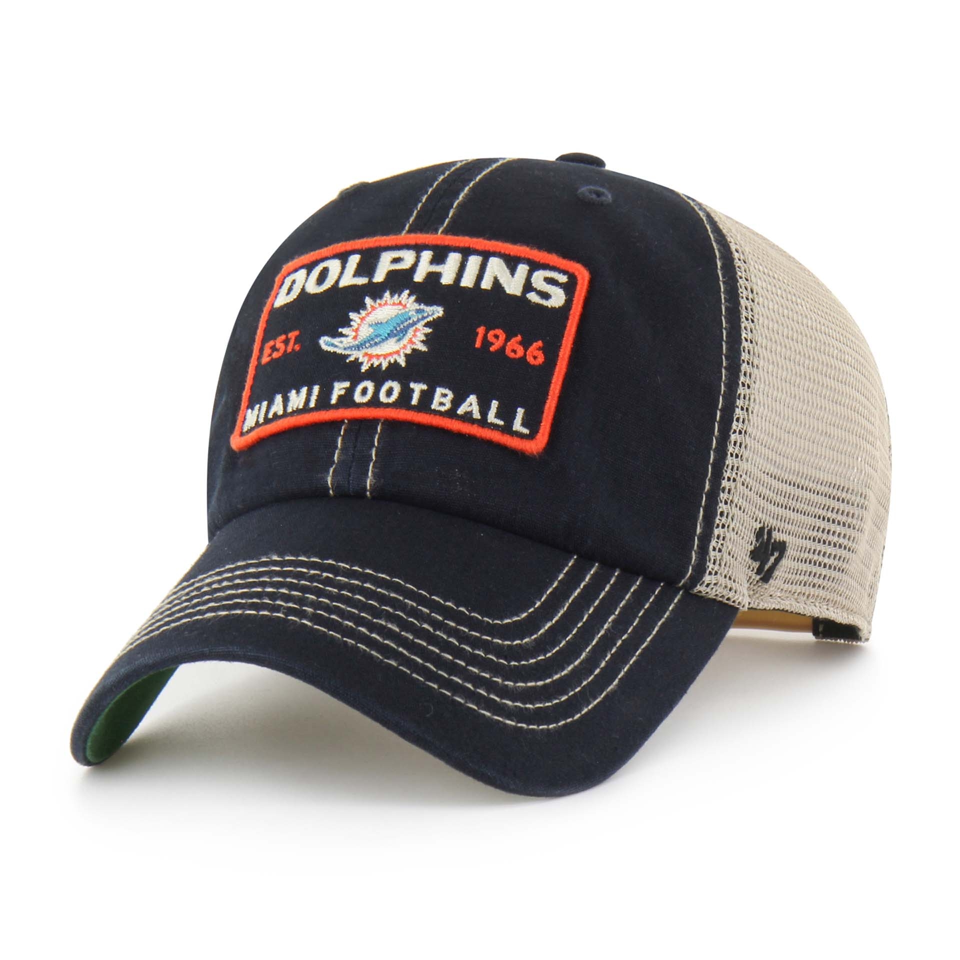 Miami Dolphins Vintage Wabash '47 Clean Up Trucker NFL Cap Black