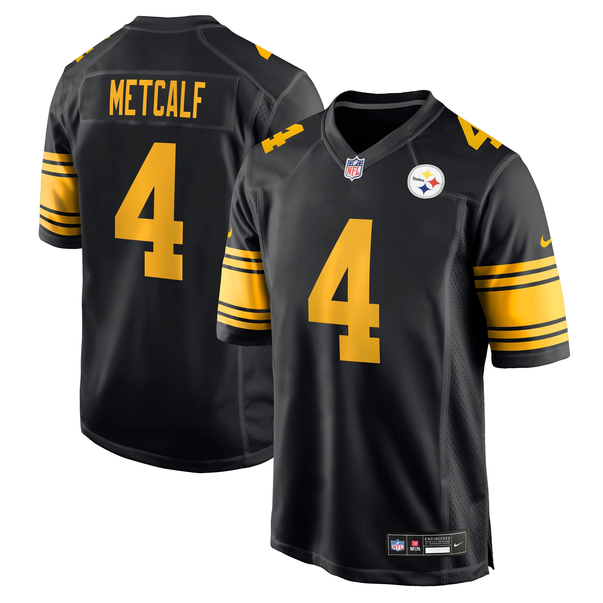 DK Metcalf #4 Pittsburgh Steelers Game NFL Jersey Alternate Black
