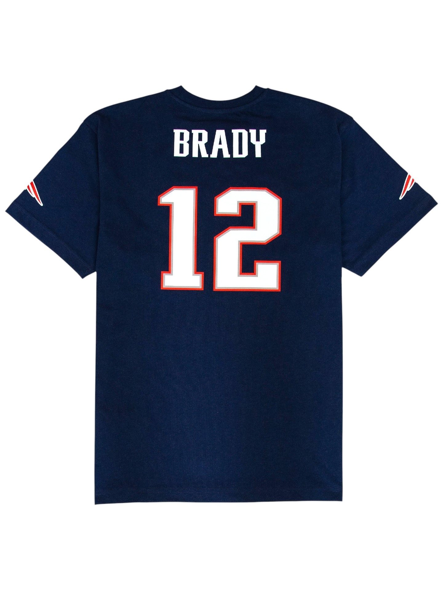 Tom Brady #12 New England Patriots Wordmark Player NFL T-Shirt Navy