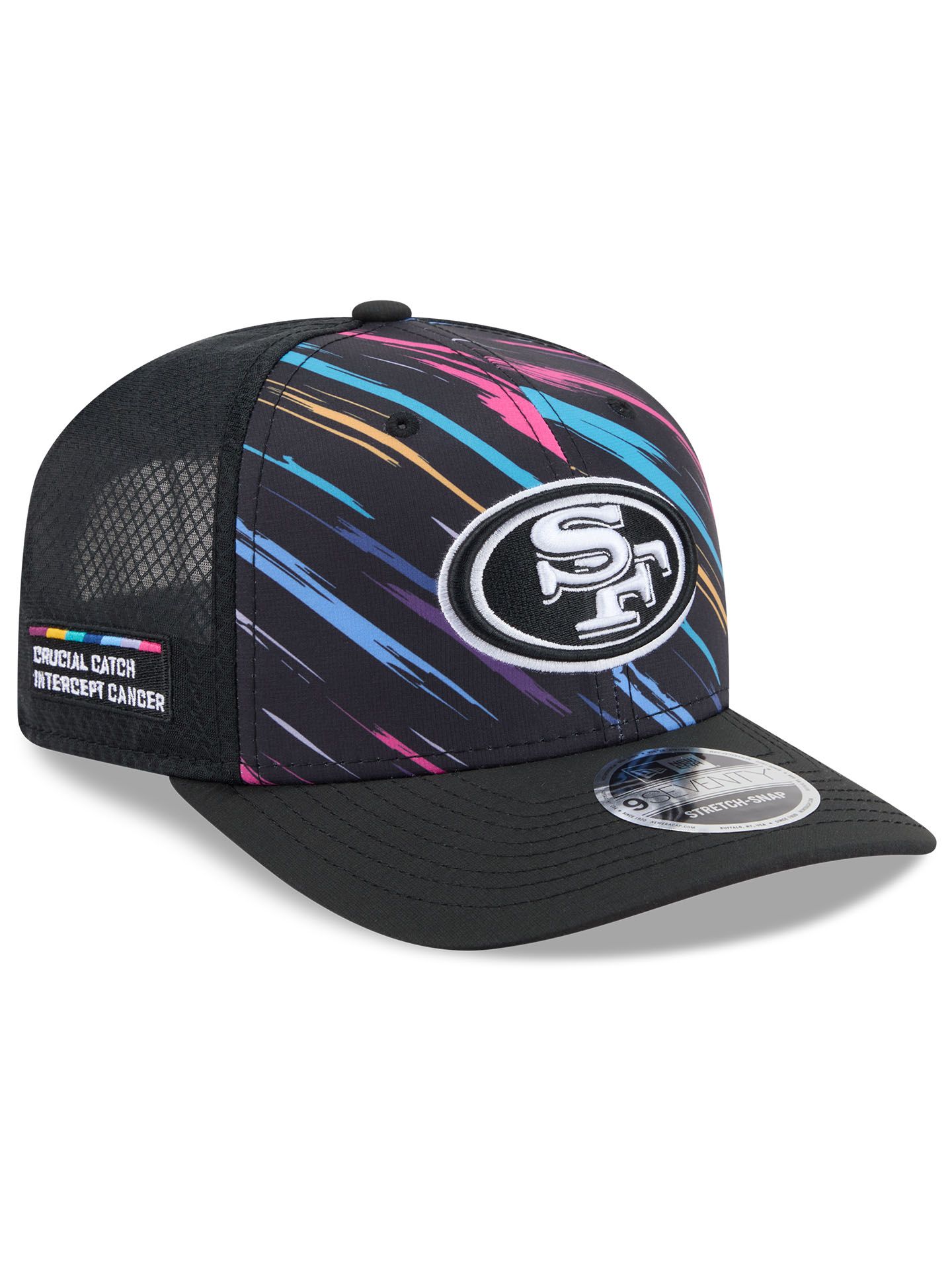 San Francisco 49ers 2026 NFL Crucial Catch 9SEVENTY Stretch-Snap Trucker Cap