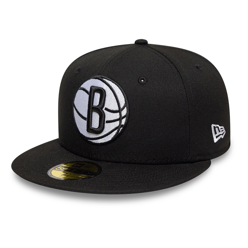 Brooklyn Nets Basic Logo 59FIFTY Fitted Cap Black