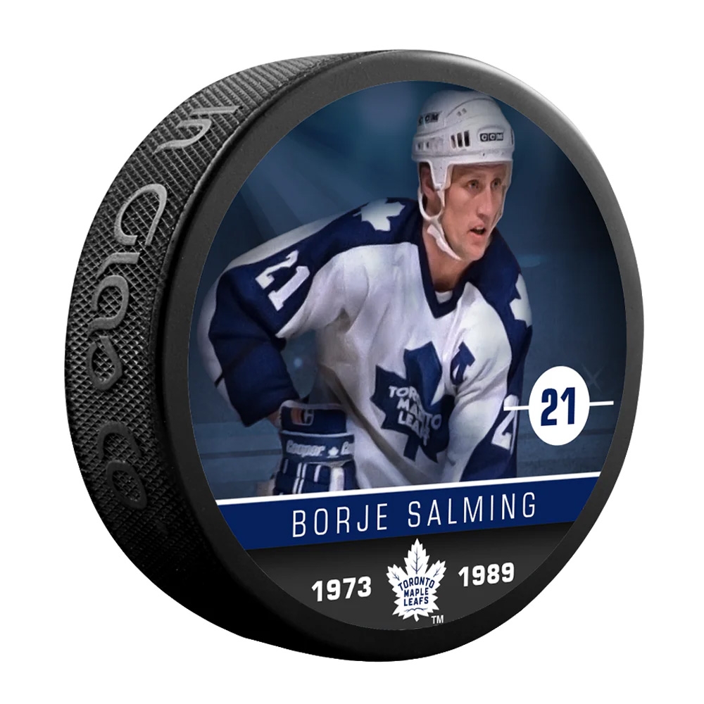 Borje Salming Toronto Maple Leafs Alumni NHL Puck