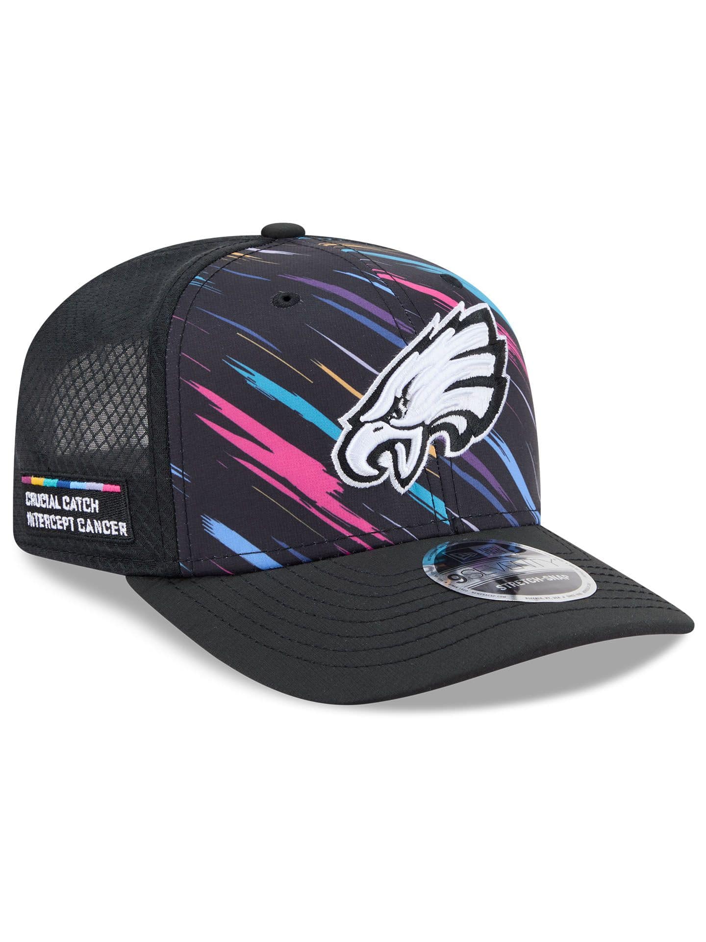 Philadelphia Eagles 2026 NFL Crucial Catch 9SEVENTY Stretch-Snap Trucker Cap
