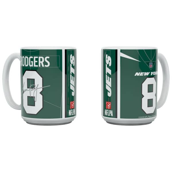 Aaron Rodgers New York Jets Jersey Jumbo Becher (450 ml)