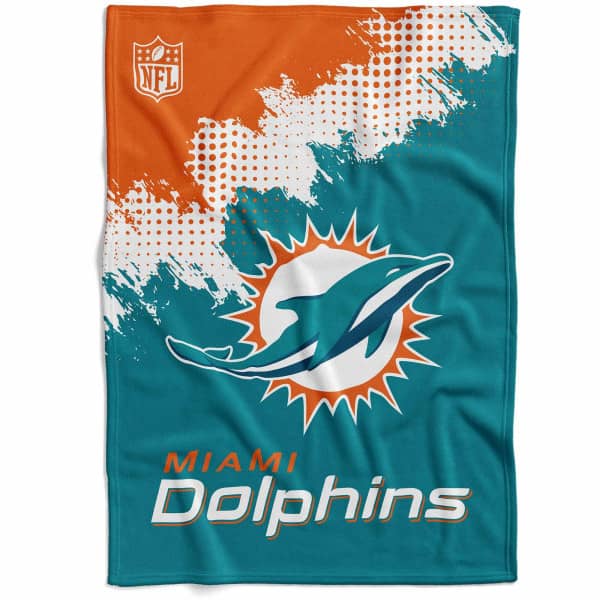 Miami Dolphins Corner Fleece NFL Blanket