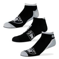 Las Vegas Raiders No Show NFL Socks 3-Pack
