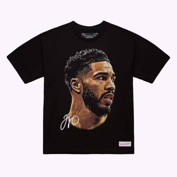 Jayson Tatum Mitchell & Ness Real Big Face NBA Tee Schwarz