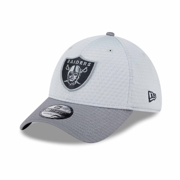 Las Vegas Raiders 2024 NFL Training Camp New Era 39THIRTY Flex Cap Gray