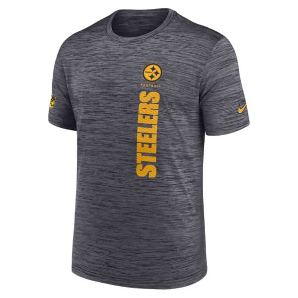 Pittsburgh Steelers 2024 NFL Sideline Nike Velocity Performance T-Shirt Gray