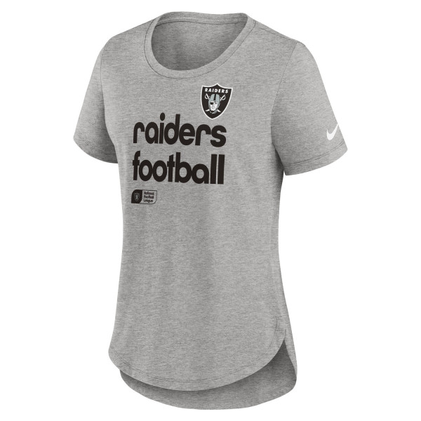 Las Vegas Raiders Nike Triblend Football NFL T-Shirt Gray (Women's)