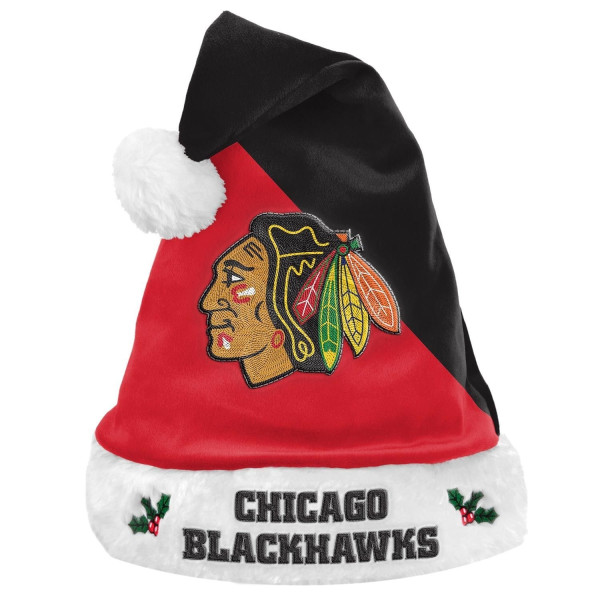 Chicago Blackhawks FOCO Basic Santa NHL Weihnachtsmannmütze