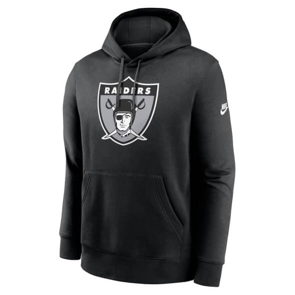 Las Vegas Raiders Throwback Nike Club NFL Hoodie Black