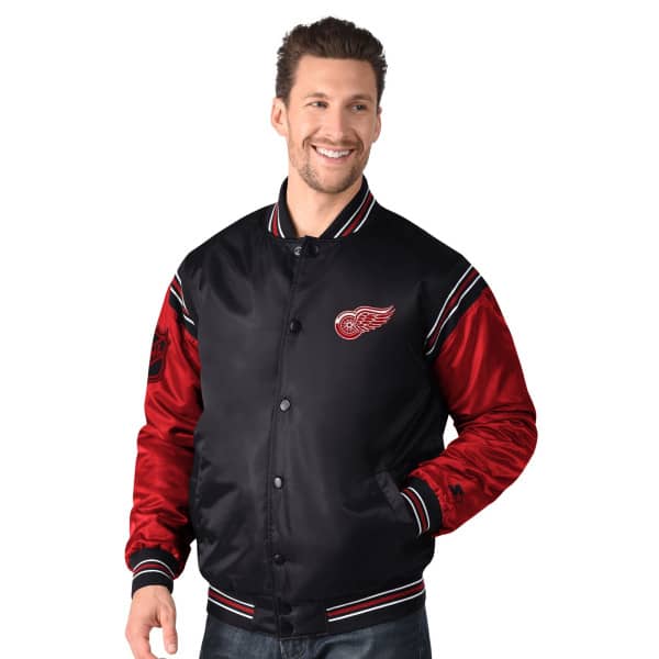 Detroit Red Wings Enforcer NHL Varsity Satin Jacke