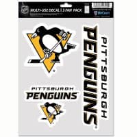 Pittsburgh Penguins Multi-Use NHL Decals Set (3 Pcs.)