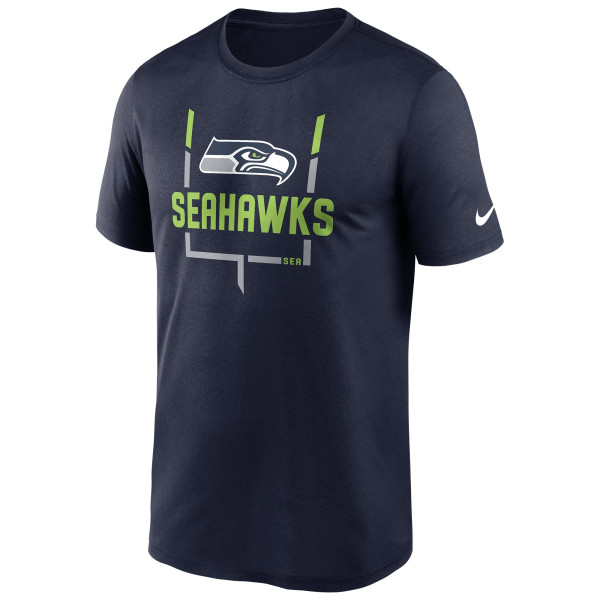 Seattle Seahawks Goal Post Nike Legend Performance NFL T-Shirt Navy