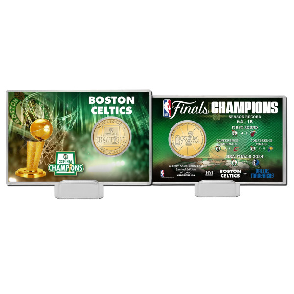 Boston Celtics 2024 NBA Champions Bronze Coin Card