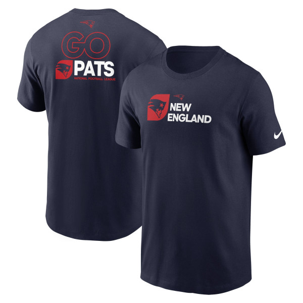 New England Patriots Team Slogan Nike Essential NFL T-Shirt Navy