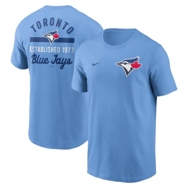 Toronto Blue Jays 2-Hit Nike Cotton T-Shirt Blue