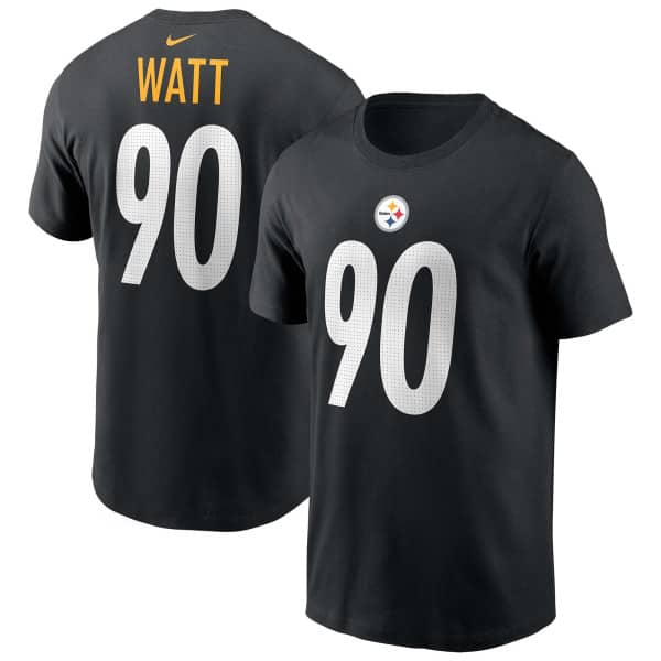 T.J. Watt #90 Pittsburgh Steelers Nike Player NFL T-Shirt Schwarz