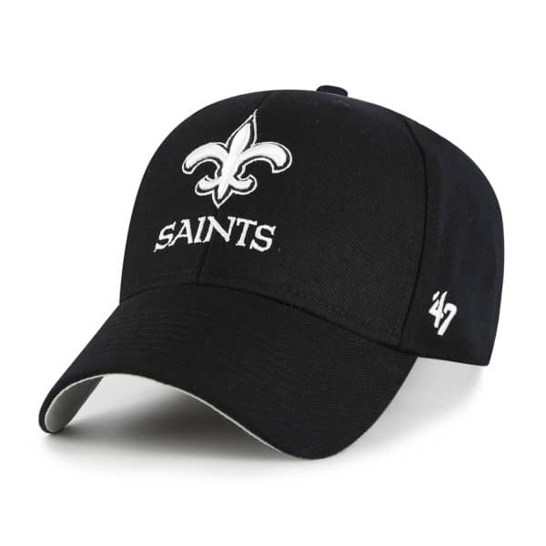 New Orleans Saints Black & White '47 MVP Adjustable NFL Cap Black