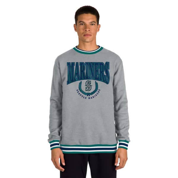 Seattle Mariners Throwback MLB Crew Sweatshirt Gray