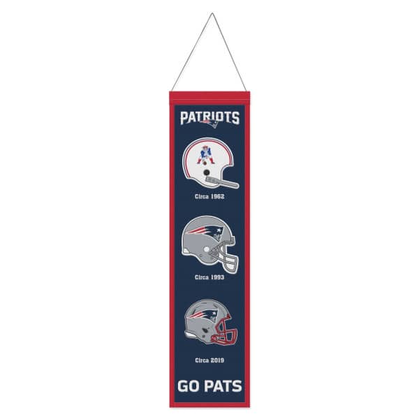 New England Patriots Logo Evolution NFL Wool Banner