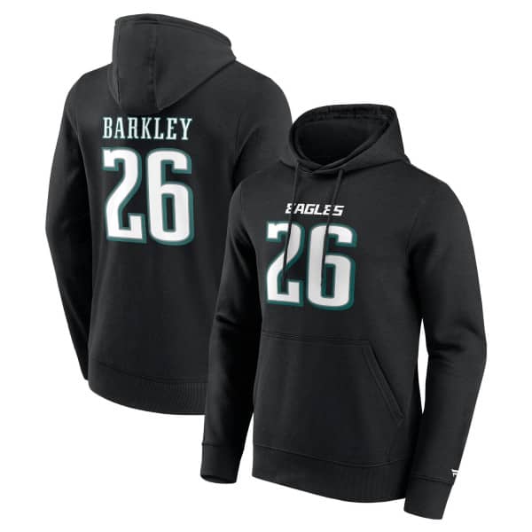 Saquon Barkley #26 Philadelphia Eagles Player NFL Hoodie Schwarz