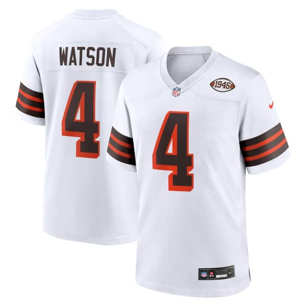 Deshaun Watson #4 Cleveland Browns Nike Game NFL Trikot Alternate Weiß