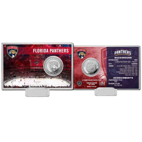 Florida Panthers Team History NHL Silver Coin Card