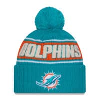 Miami Dolphins 2024 NFL Sideline New Era Sport Knit Hat Aqua