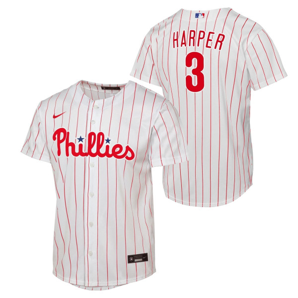 Bryce Harper #3 Philadelphia Phillies Nike Replica MLB Jersey Pinstripe (YOUTH)