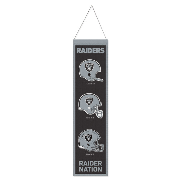 Las Vegas Raiders Logo Evolution NFL Wool Banner