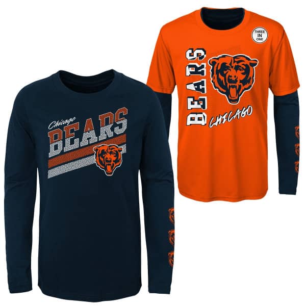 Chicago Bears NFL Football 3-in-1 Combo Shirt Set (YOUTH)