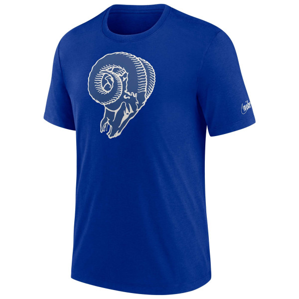 Los Angeles Rams Rewind Logo Nike Tri-Blend NFL T-Shirt Blau