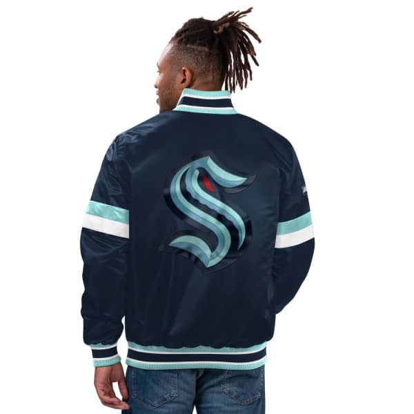 Seattle Kraken Home Game NHL Varsity Satin Jacke