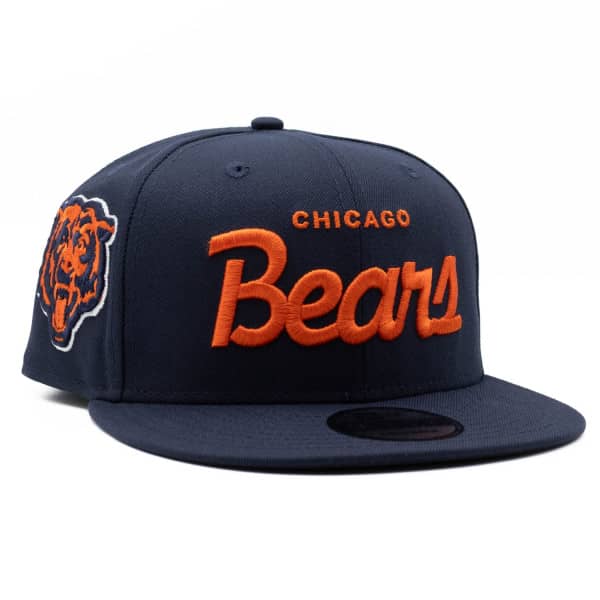 Chicago Bears Script New Era 9FIFTY NFL Snapback Cap Navy