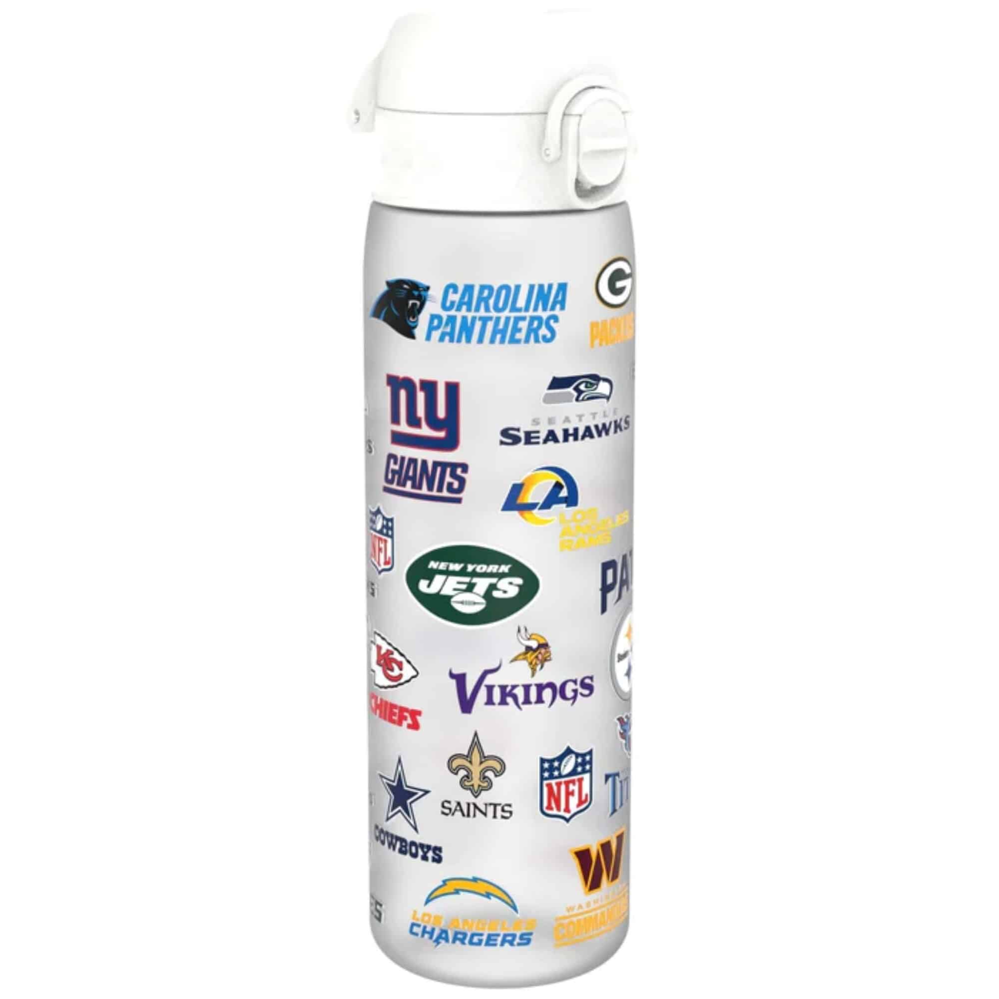 Ion8 Leak Proof Slim Water Bottle, Stainless Steel, NFL 49ers, 600ml (20oz)  