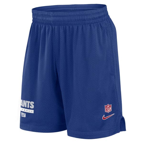 New York Giants 2024 NFL Sideline Mesh Nike Dri-FIT Shorts Blau