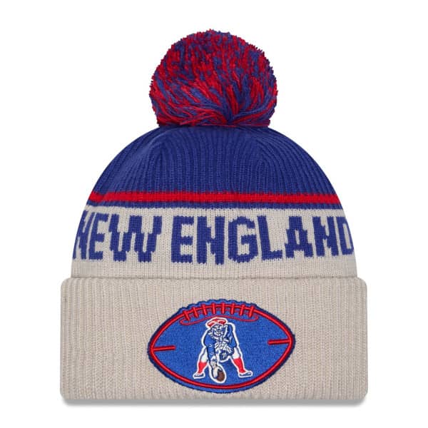New England Patriots Historic 2024 NFL Sideline New Era Sport Knit Hat