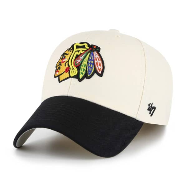 Chicago Blackhawks '47 MVP 2-Tone NHL Cap Natural/Black