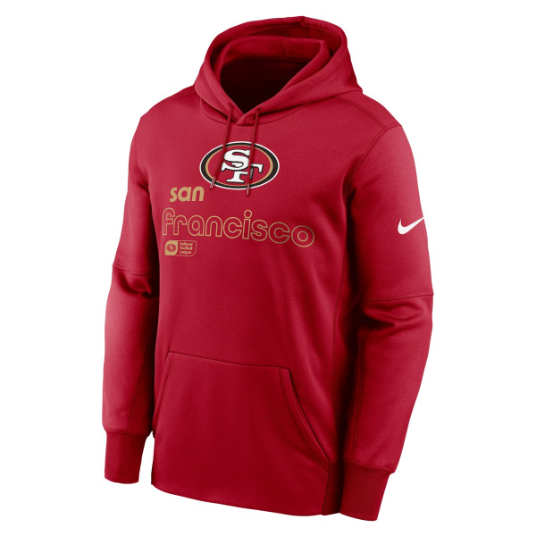 San Francisco 49ers Peformance Nike Therma-FIT NFL Hoodie Red