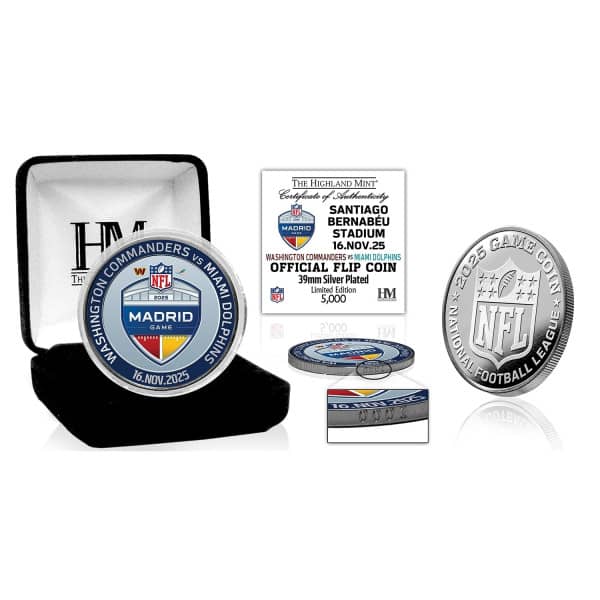 2025 NFL Madrid Game Commanders vs. Dolphins Game Coin