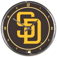 San Diego Padres WinCraft Chrome MLB Wall Clock