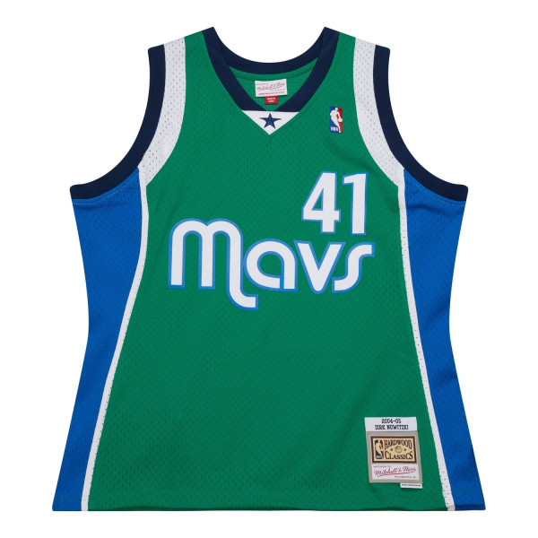Dirk Nowitzki #41 Dallas Mavericks 2004-05 Swingman NBA Jersey Green