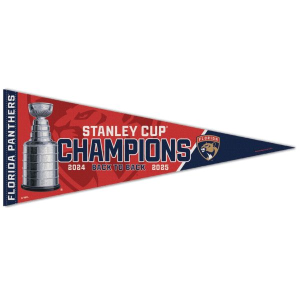 Florida Panthers 2025 Stanley Cup Champions Premium NHL Pennant