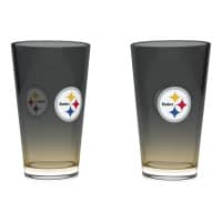 Pittsburgh Steelers Team Color NFL Pint Glass Set (2-Piece)