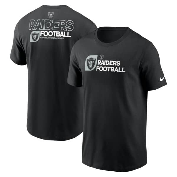 Las Vegas Raiders Team Slogan Nike Essential NFL T-Shirt Black