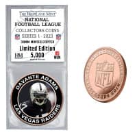 NFL Collectors Coins Series 1 Davante Adams Las Vegas Raiders Commemorative Coin