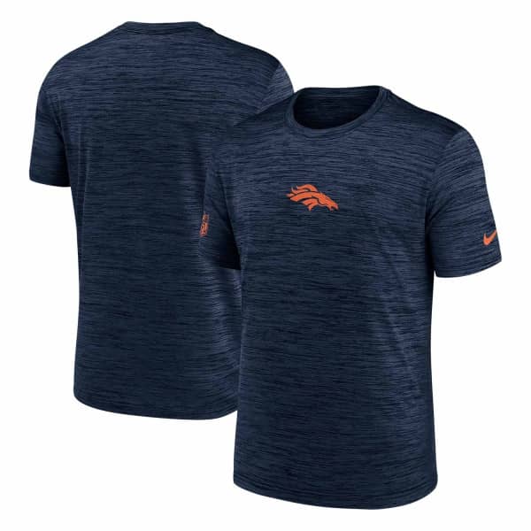 Denver Broncos 2025 NFL Sideline Nike Velocity Performance T-Shirt Navy