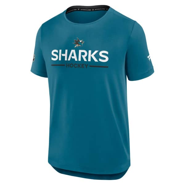 San Jose Sharks 2025/26 Authentic Pro Rink Tech NHL T-Shirt Teal